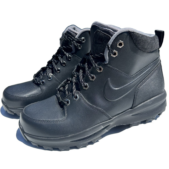 Nike Men Manoa Leather Hiking boot Size 8.5 Black Water Resistant NEW DC8892 001 - Picture 1 of 6